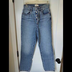 PACSUN Eco Light Blue Button Fly Dad Jeans